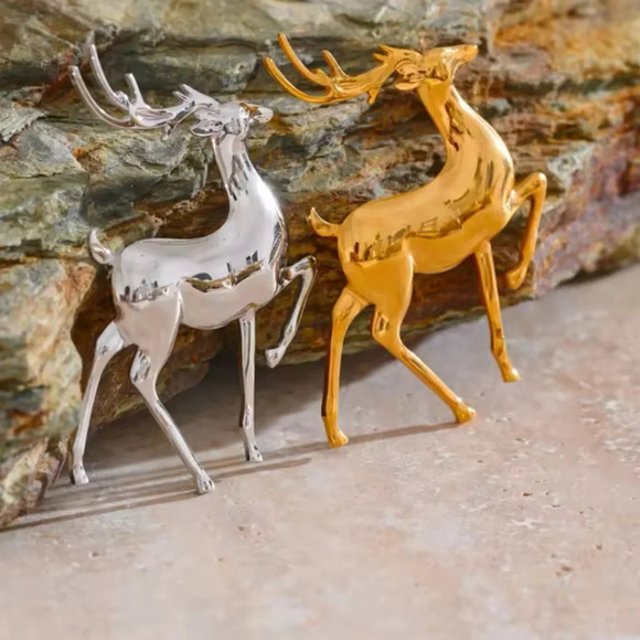 Lapland Reindeer Stainless Steel Waterproof Brooch - Picture 6 of 14